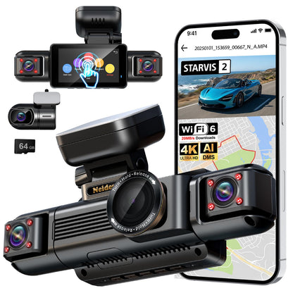 4K STARVIS 2 360° 4 Channel Dash Cam with AI Driver Monitoring