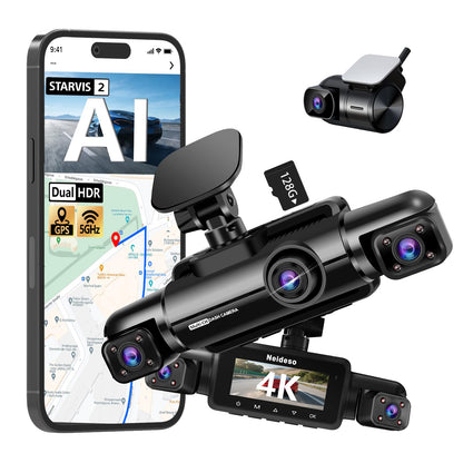 4K STARVIS 2 360° Car Dash Camera with AI Driver Assistance System