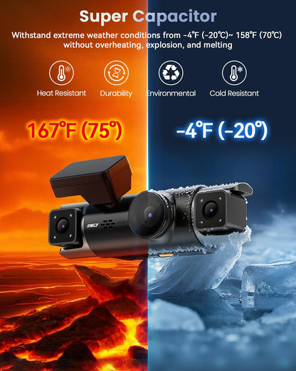 IIWEY 4 Channel 360° Dash Cam with PlateTag AI & GPS WiFi
