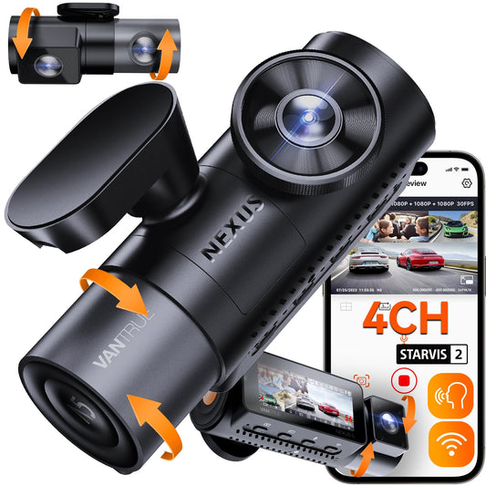 Vantrue N5 4 Channel 360° WiFi Dash Cam with STARVIS 2 & Night Vision