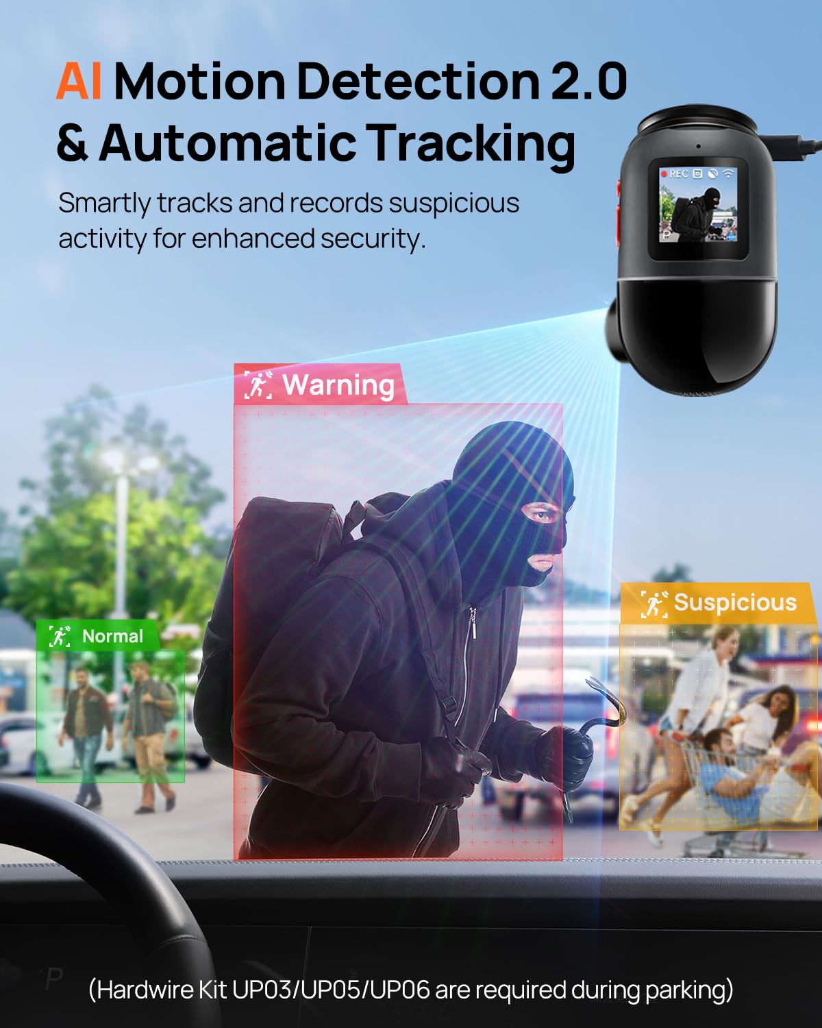 70mai 4K Dual Dash Cam with STARVIS 2, LTE & AI Motion Detection