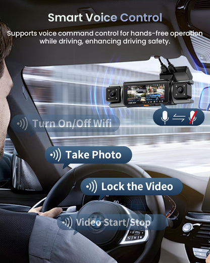 IIWEY 4 Channel 360° Dash Cam with PlateTag AI & GPS WiFi