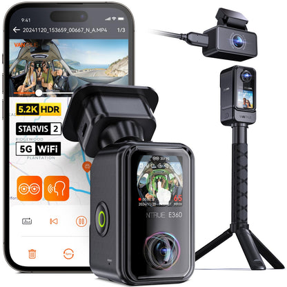 Vantrue E360 ACE 585° All Channel Dash Cam with GPS & IR Night Vision