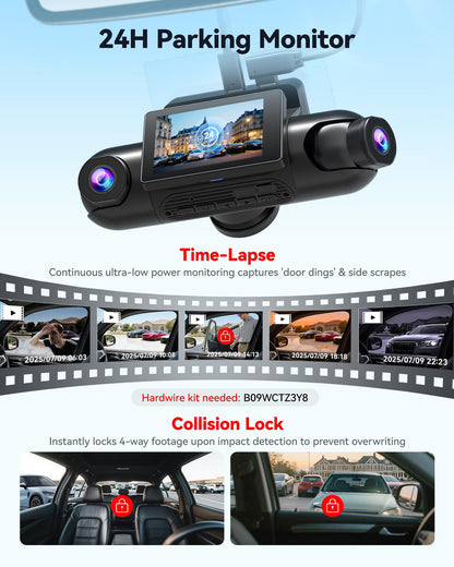 REDTIGER 4 Channel 360° Dash Cam with Dual STARVIS 2 Sensors