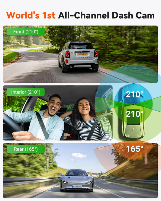 Vantrue E360 Plus 585° Dual STARVIS 2 Dash Camera with Touchscreen