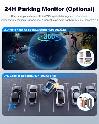 N300Pro 4K 360° Dash Cam with STARVIS 2 & AI Driver Monitor